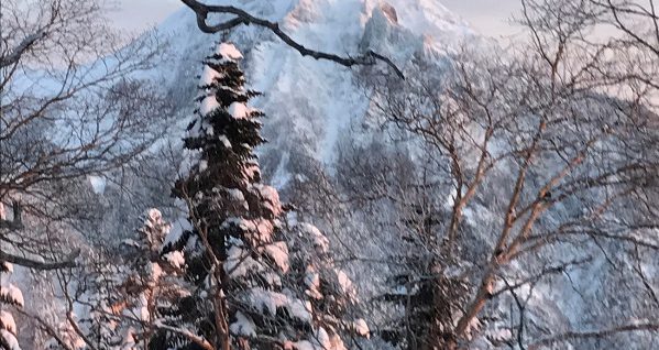 三ツ頭と権現の間のコルから撮った赤岳